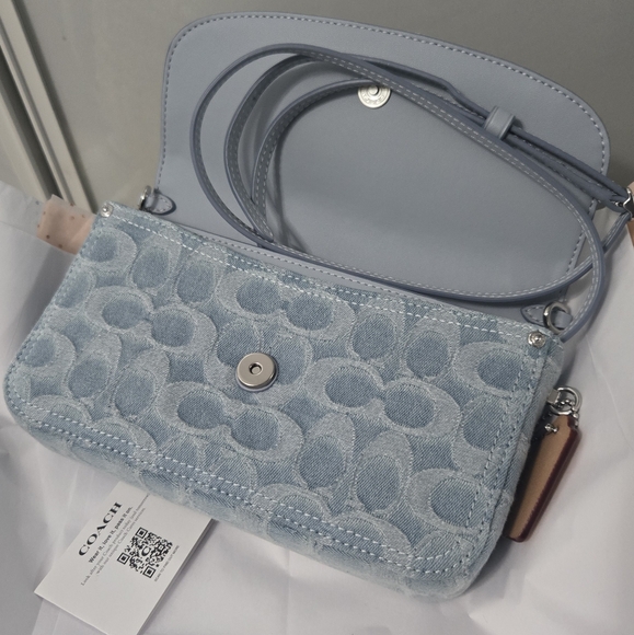 Coach Hayden Crossbody In Signature light Denim crossbody clutch Limited Edition - Picture 8 of 9